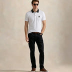 Men’S Polo Shirts with a Tipped Collar, Designed for Business, Golf, and Casual Wear; Quick-Drying, Breathable, and Cool Short-Sleeve Tops with Premium Embroidery