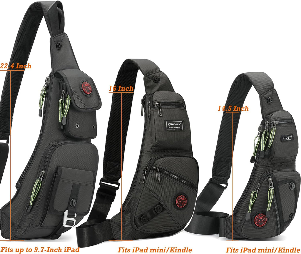Sling Bag Chest Shoulder Backpack Crossbody Daypack for Men Women | Travel Outdoor Hiking Concealed Carry Fishing Fanny Tool Small Casual