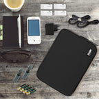 Double Layer Electronic Accessories Organizer, Travel Gadget Bag for Cables, USB Flash Drive, Plug and More, Perfect Size Fits for Ipad Mini (Medium, Black)
