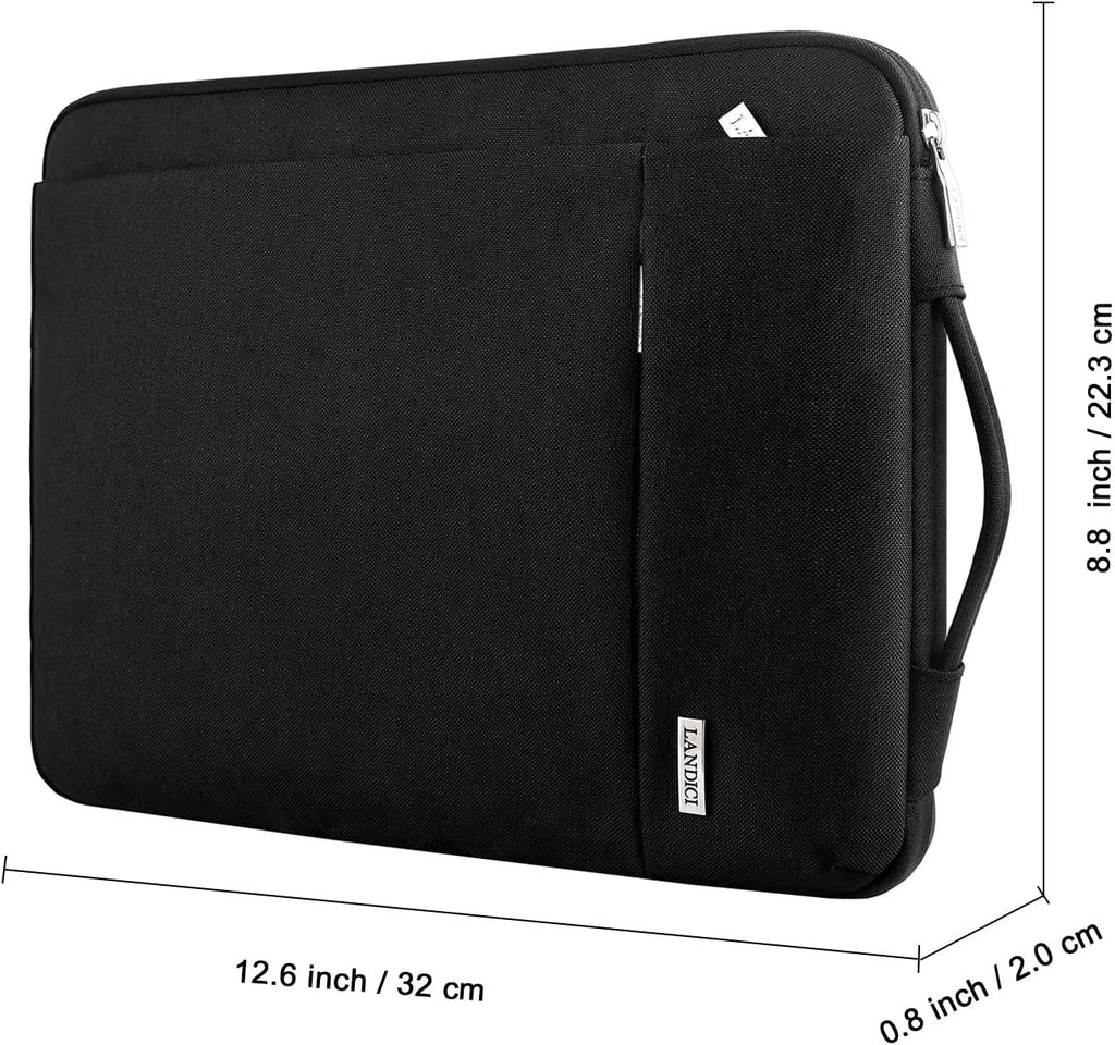 11.6 Inch Protective Laptop Sleeve for Surface Pro, Black | Slim, Shockproof and Waterproof Case for Surface Pro 7-9, Laptop Go 2-3, Macbook Air 11 and 11-12 Inch Chromebooks