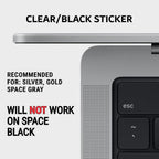 Mac OS Shortcuts Sticker for Air/Pro | Keyboard Stickers for Macos | Laminated Vinyl Macbook Cheatsheet | Macbook Shortcuts 2026 (Clear/Black)