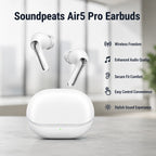 Soundpeats Air5 Pro Wireless Earbuds, Bluetooth 5.4, ANC Noise Cancelling, Comfy In-Ear Headphones, LDAC Hi-Res Audio, 35H Playtime, IPX5 Waterproof for Work, Gym, Travel