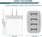 USB Charger Adapter, 2-Pack  4.8A 4-Muti Port Phone Wall Plug Fast Charging Block Box for Iphone 17 16 15 14 13 12 Pro Max 11 SE 10 XR XS, Samsung Galaxy, Moto, LG, Pixel, Power Cube Base Brick