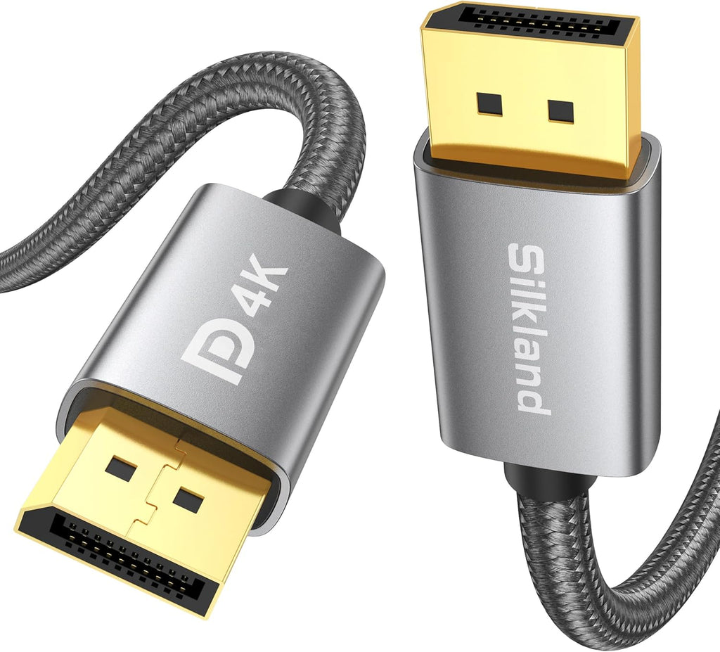 [VESA Certified Displayport Cable, DP Cable 6.6Ft [4K@60Hz, 2K@165Hz 144Hz], 1080P 240Hz Braided Video Display Port Cord High Speed 1440P, Compatible Freesync G-Sync Gaming Monitor