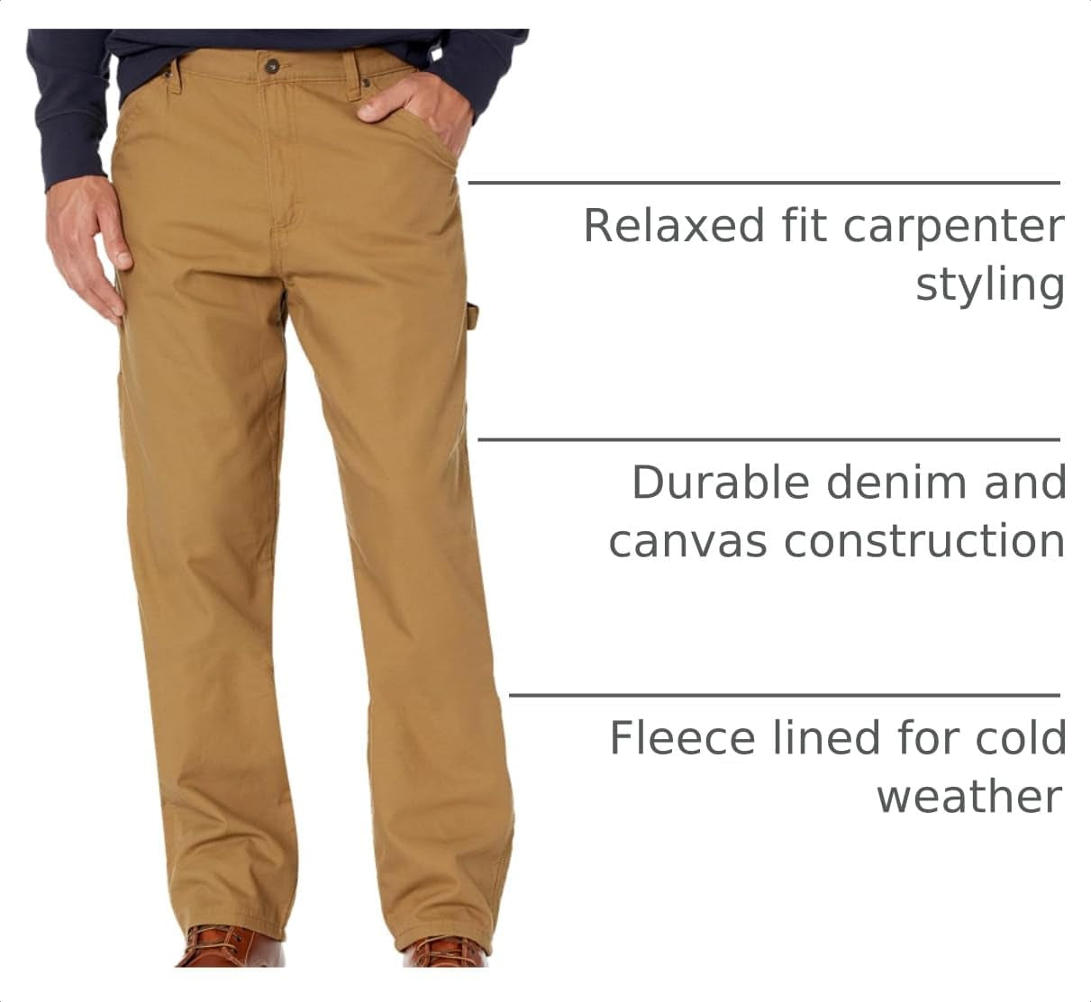 Men'S Fleece Lined Carpenter Pant