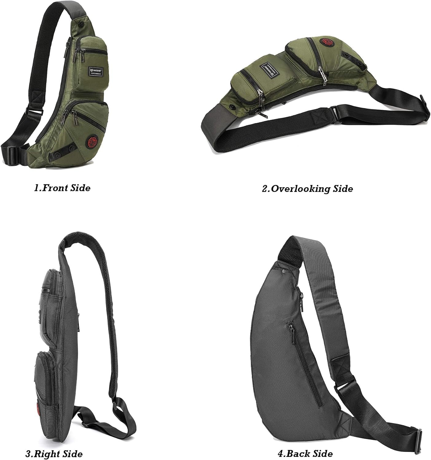 Sling Bag Chest Shoulder Backpack Crossbody Daypack for Men Women | Travel Outdoor Hiking Concealed Carry Fishing Fanny Tool Small Casual