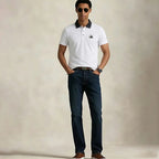 Men’S Polo Shirts with a Tipped Collar, Designed for Business, Golf, and Casual Wear; Quick-Drying, Breathable, and Cool Short-Sleeve Tops with Premium Embroidery