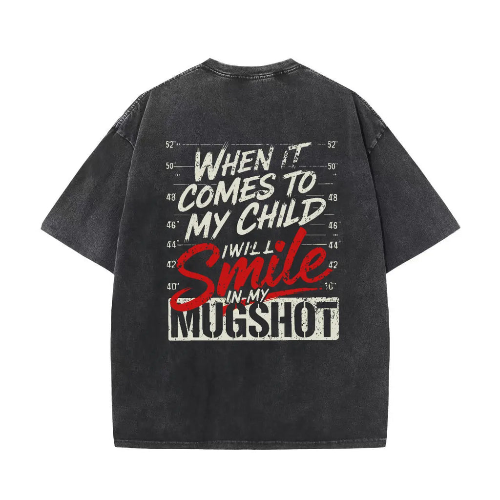Dad Gift T-Shirt, "When It Comes to My Child" Protective Parent Bold Graphic Tee