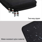 Double Layer Electronic Accessories Organizer, Travel Gadget Bag for Cables, USB Flash Drive, Plug and More, Perfect Size Fits for Ipad Mini (Medium, Black)