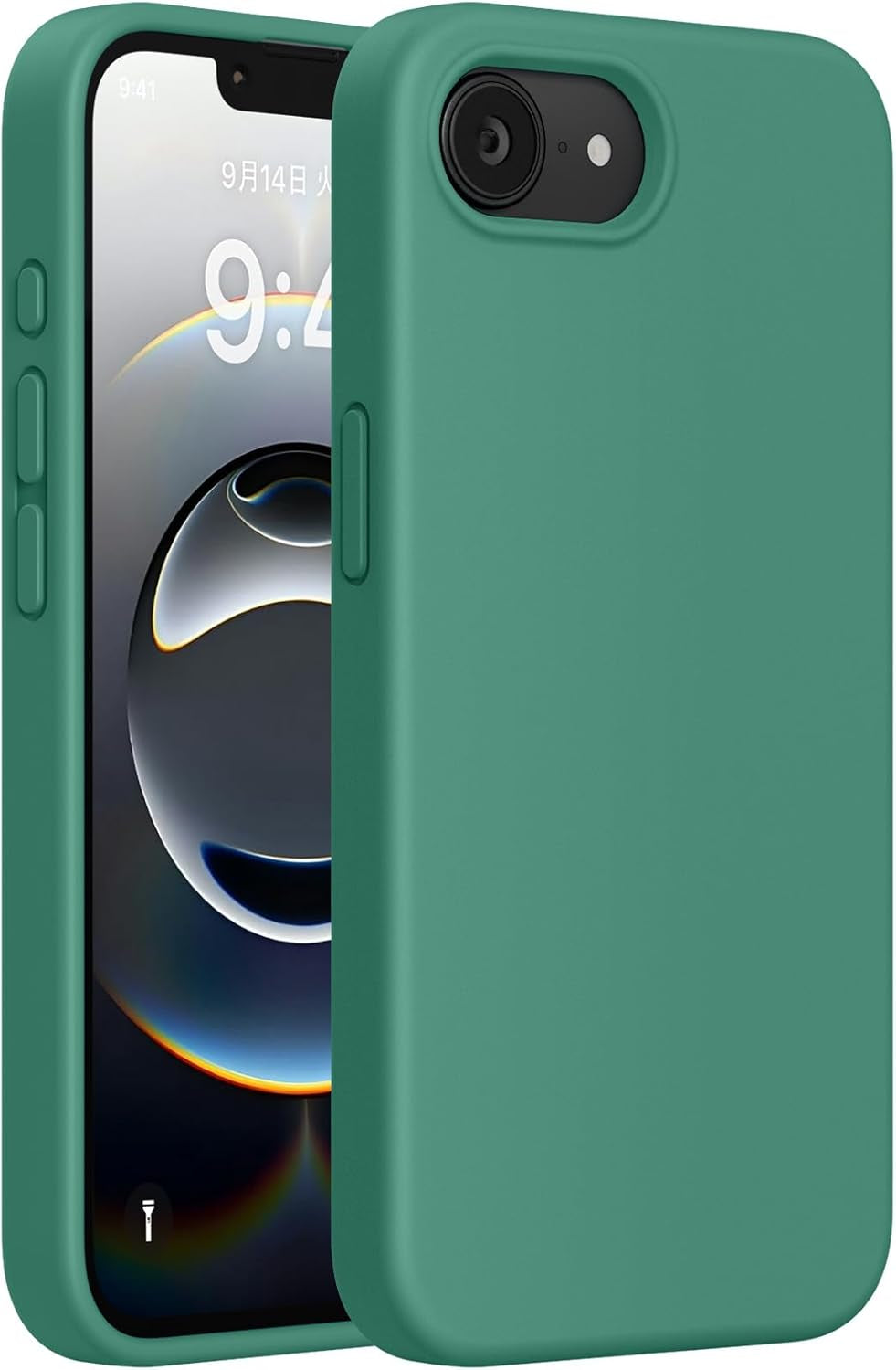 Compatible with Iphone 16E Case/Iphone 17E Case, [Soft Anti-Scratch Microfiber Lining], Liquid Silicone Shockproof Drop Protection Phone Case for Iphone 16E/17E (Acacia Green)