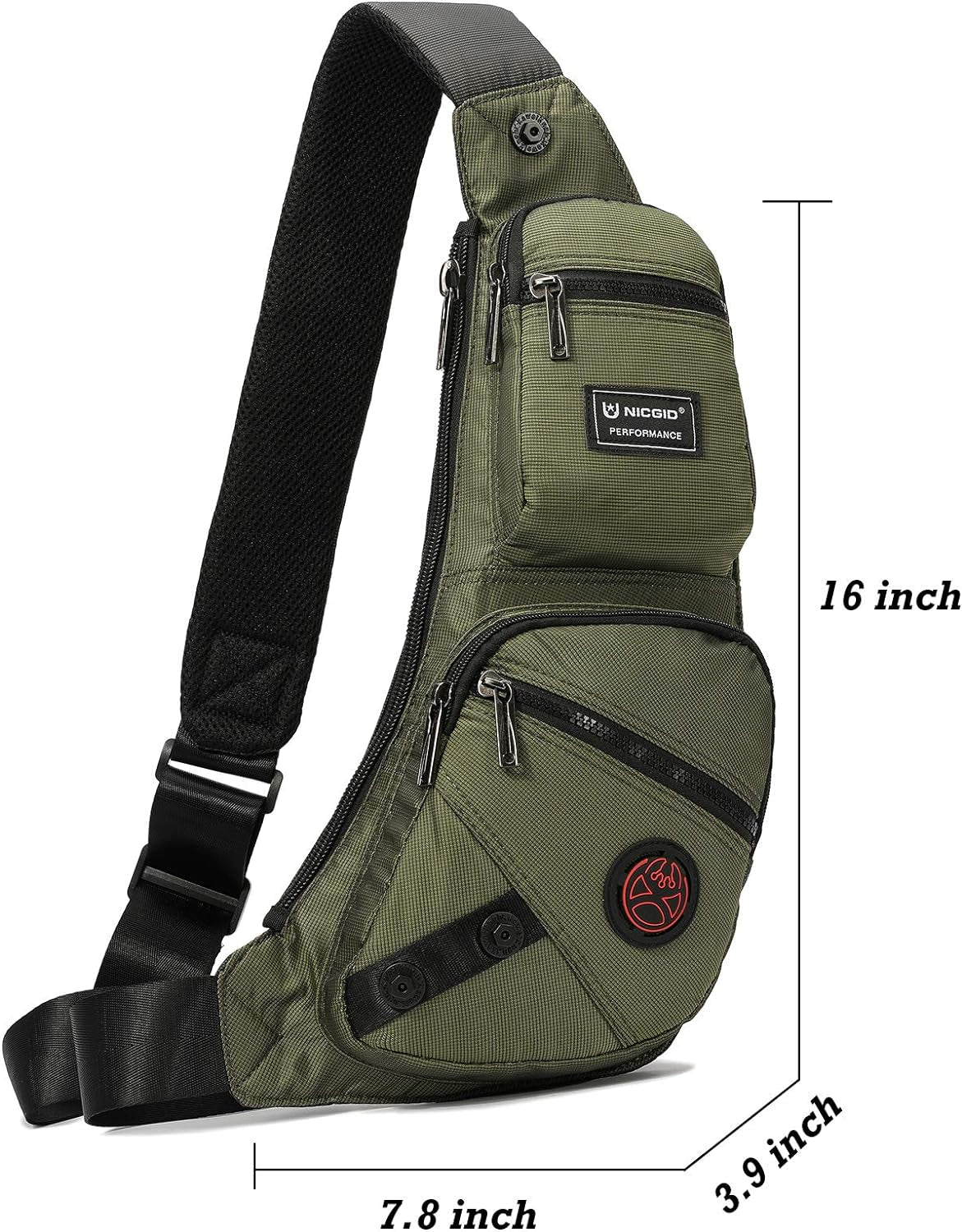 Sling Bag Chest Shoulder Backpack Crossbody Daypack for Men Women | Travel Outdoor Hiking Concealed Carry Fishing Fanny Tool Small Casual